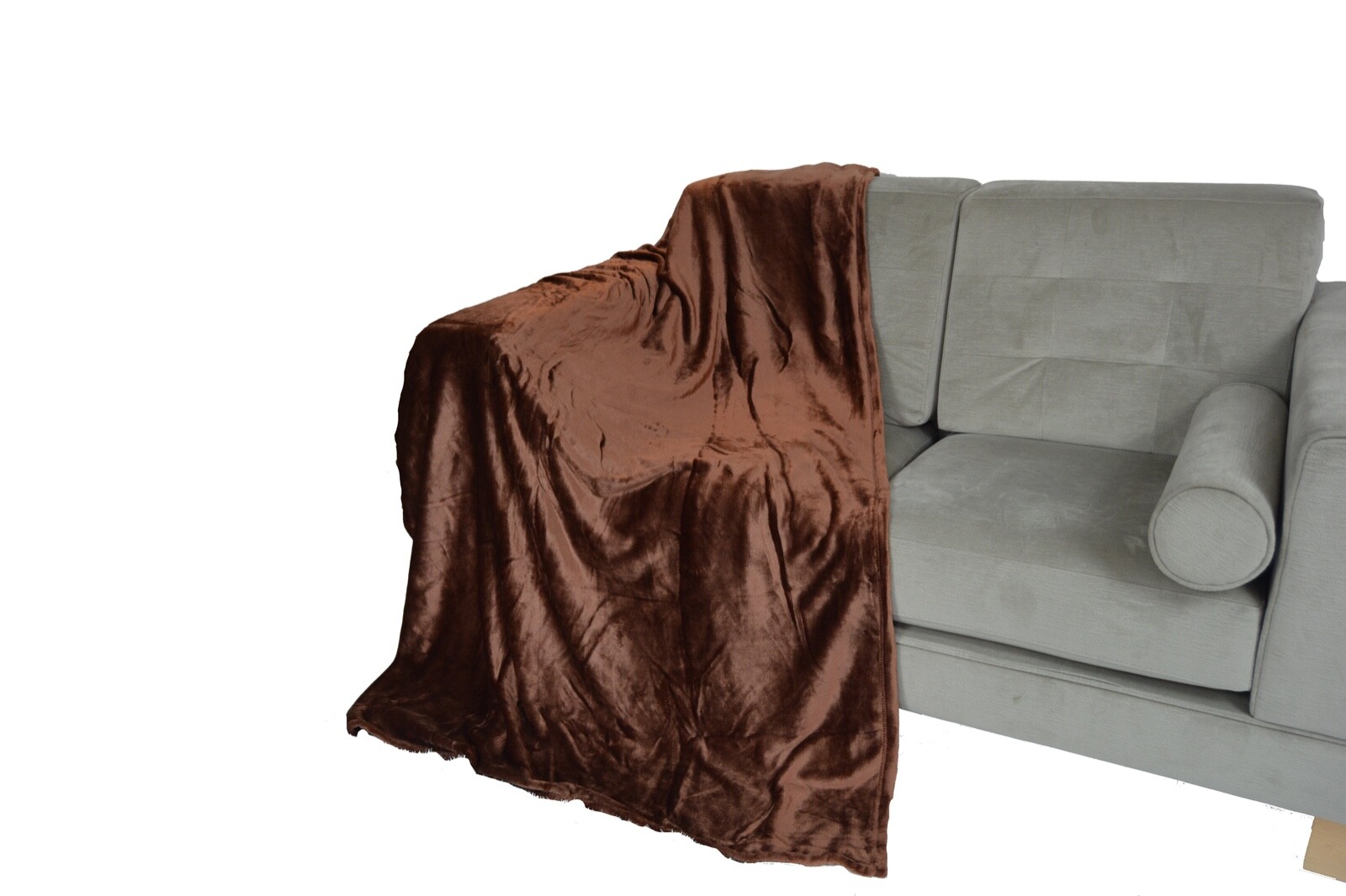 Plaid Jumbo Lussuoso Marrone per Arredamento foto 2