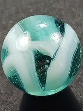 Akro Agate .56" Light Blue Aqua Slag Near Mint Condition Serious Marble A268