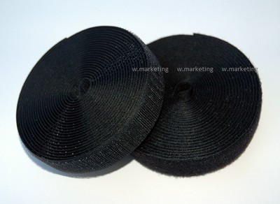 10 Yards 1'' Black Sew On Hook & Loop Tape Fastener BSV25