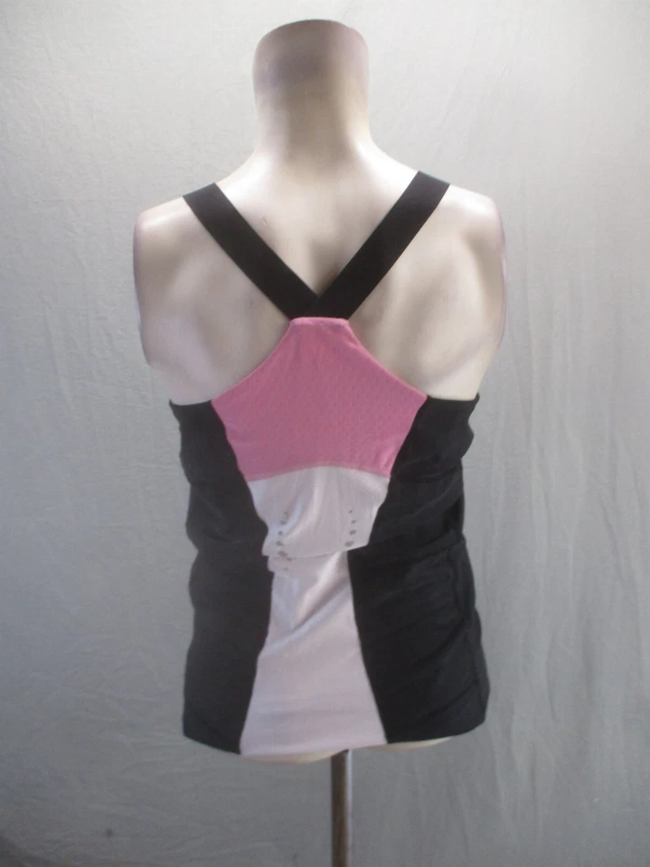 ORCA L 码女式黑色方领运动赛车背部健身背心 984 — 第 4/4 张图片