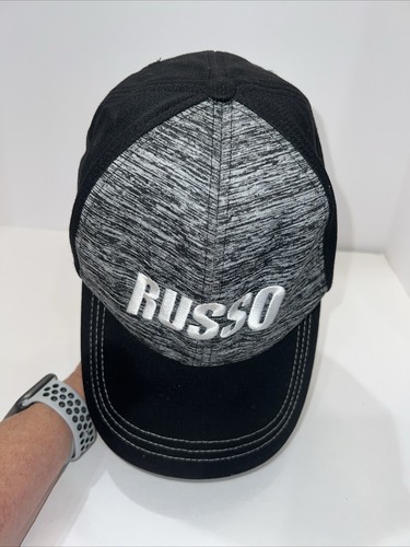 RUSSO Mütze Kappe weiß auf grau meliert Strick vorne mit schwarzem Strickhaken TORO - Bild 6 von 7