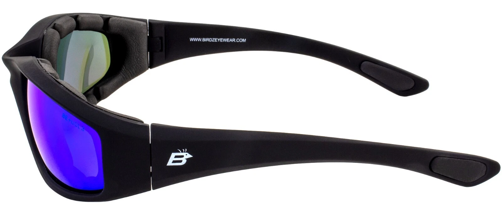 Birdz Oriole Padded Motorcycle Riding Sunglasses/Biker Glasses for Men or Women - Picture 4 of 11