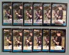 12) BOB McCRORY Orioles Bowman Chrome & Base Gold SIGNED / AUTOGRAPH LOT