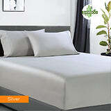 400 thread count bamboo cotton 1 fitted sheet with 2 pillowcases king single sil - Picture 1 of 1