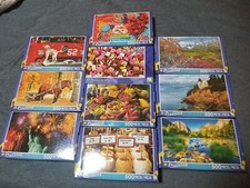 Lot of 10 - PUZZLEBUG - 500 piece Puzzles -New Sealed Boxes Various Subjects