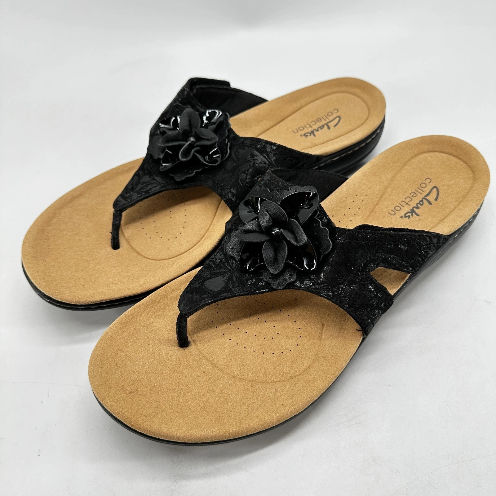 Clarks Collection Lauriann Gema Slide Sandalo Nero Donna 11 Slip On Casual