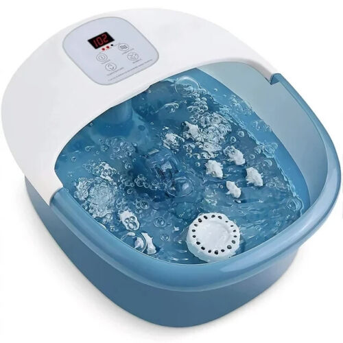 Massaggiatore bagno piedi spa con bolle di calore vibrazioni controllo digitale temperatura - Foto 1 di 6