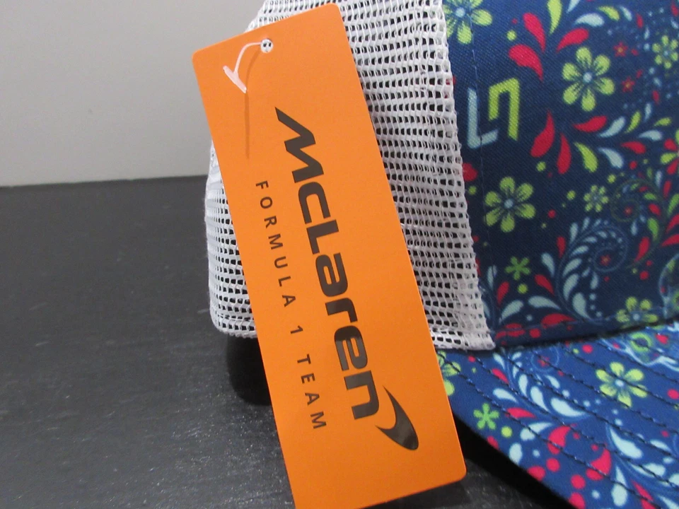 McLaren Racing Hat Cap Snap Back White Blue Formula One F1 Race Car New Era Mens - Image 3 of 4