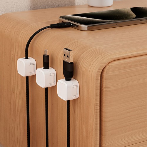 12x Magnetic Cable Winder Cord Organizer Lead Management Charger Cable Clips - Afbeelding 11 van 18