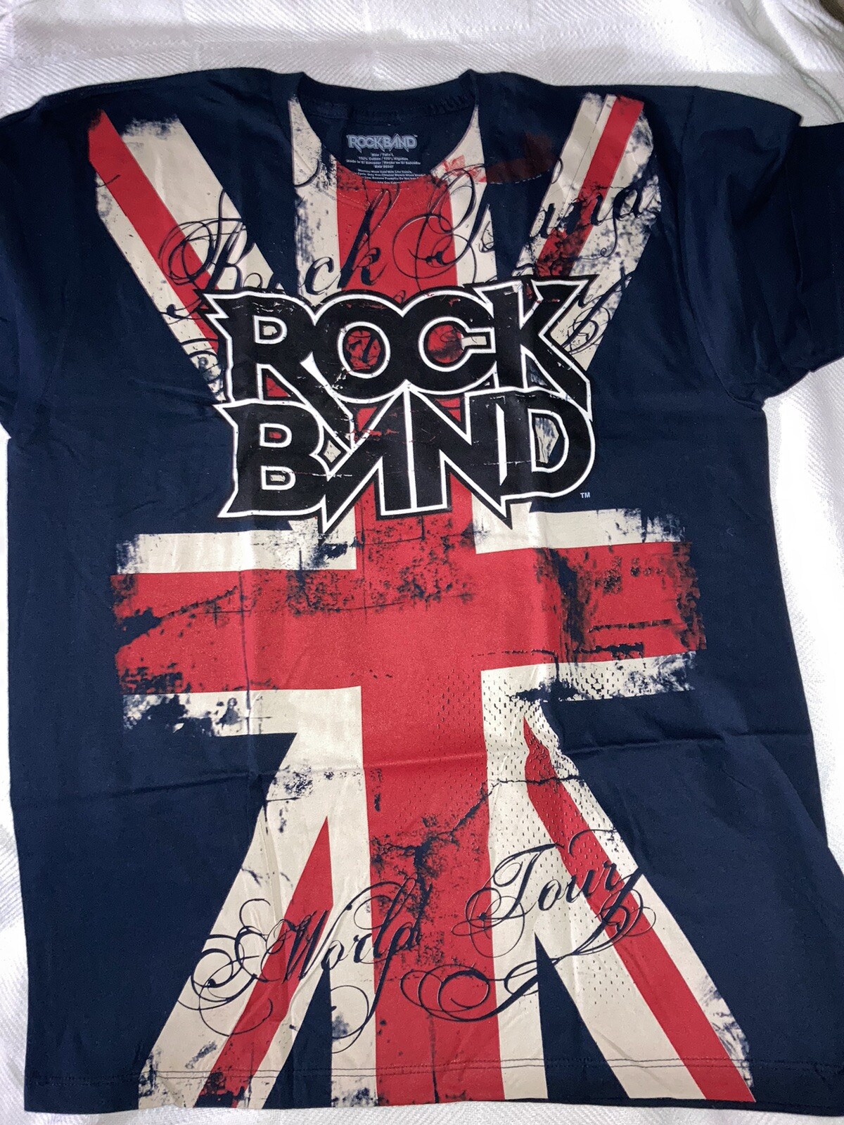 Rock Band World Tour T Shirt Navy Blue eBay