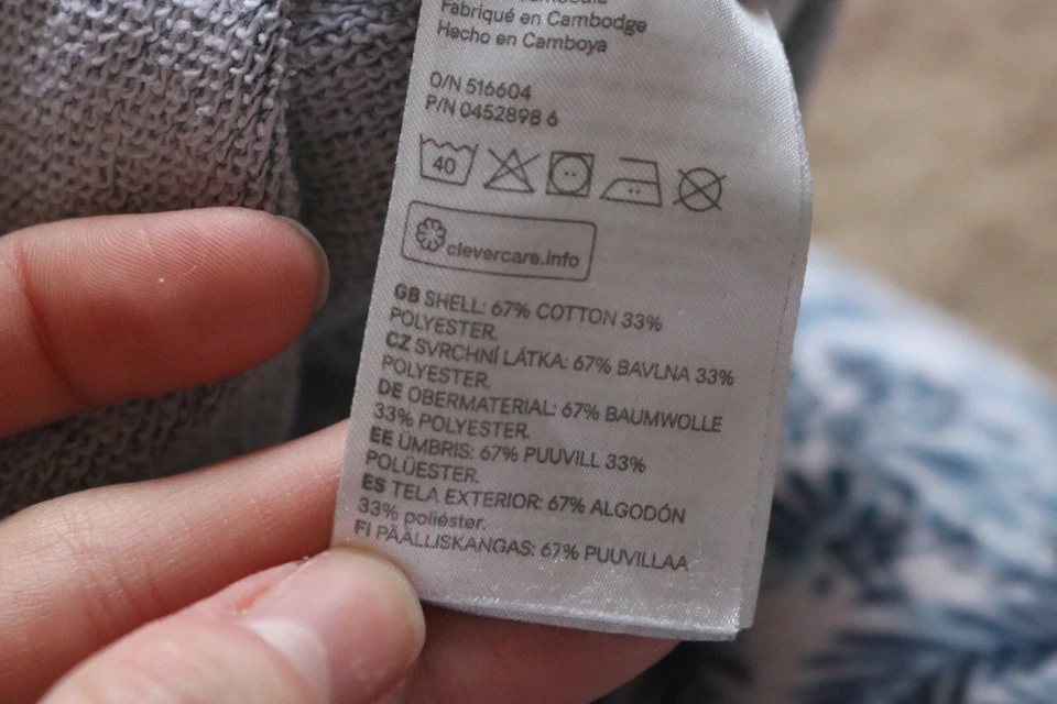 Pantalones Cortos Para Mujer H&M Gris Largo Medio Calce Regular Mezcla Algodón Talla M Foto 4 de 4