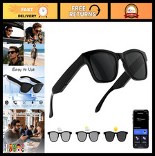 AI Smart Glasses with Color-Changing Lenses, Bluetooth, Voice Assistant, 160+ La