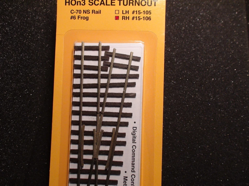 Micro- Engineering 15-106 HOn3 TURNOUT RH #6 frog Code 70 BIGDISCOUNTTRAINS - Image 2 of 4