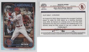 2024 Topps Chrome Update Debut Prism Refractor Masyn Winn #USC23 Rookie RC
