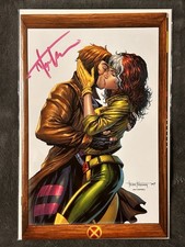 X-MEN 97 #3 SIGNED w COA Tyler Kirkham Rogue Gambit Meme VIRGIN Variant