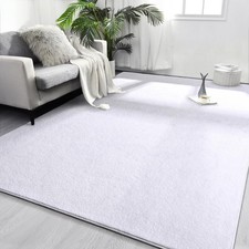 Area Rugs for Bedroom Living Room, 6x9 White Super Soft Comfy Thickened Memor...