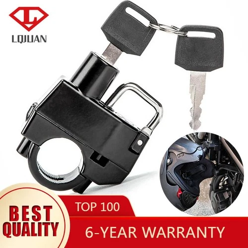 Motorcycle Helmet Lock Anti Theft Padlock For 22mm-25mm Handlebars Motorbike