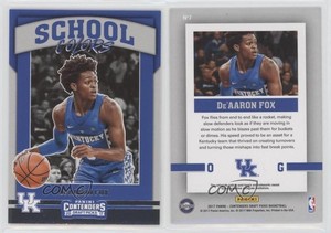 2017-18 Panini Contenders Draft Picks School Colors De'Aaron Fox #7 Rookie RC