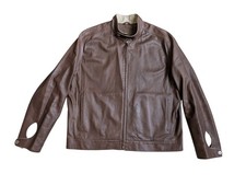 Dunhill by Seraphin Men's Goatskin Leather Jacket Size IT54