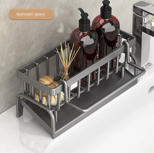 Kitchen Shelf Storage & Draining Rack for Cleaning Supplies - Picture 5 of 6