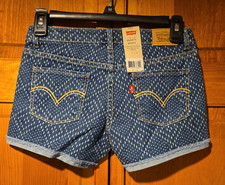 Levi's Girls Scarlett Diamond Shorty Short Adjustable waistband 12 Reg. NWT