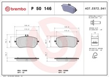 BREMBO Bremsbeläge mit Zubehör Vorne (P 50 146) für B-Klasse MERCEDES-BENZ