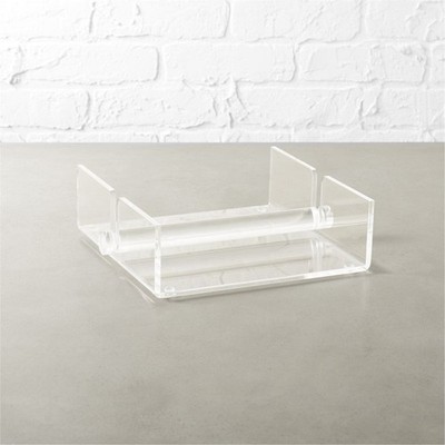 CB2 (Crate and Barrel) Acrylic Napkin Holder - New in Box