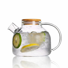 Large Borosilicate Glass Teapot 1L 1.8L Heat Resistant Clear Coffee Tea Pot UK