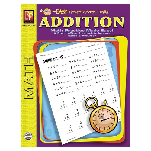 REMEDIA PUBLICATIONS REM5012A EASY TIMED MATH DRILLS ADDITION