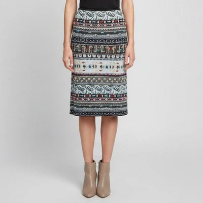 Jupe en tricot jacquard rayé bleu Kenzo XL - Photo 1/4