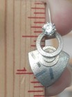Vintage 925 Signed KLS Sterling Silver Modernist Drop Earrings Free Insured Ship — photo 4