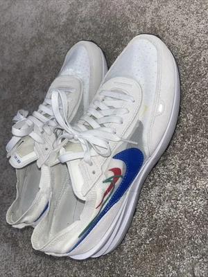 Nike Waffle One Trainers White Multi Swoosh Size Uk9 - Image 1 of 4