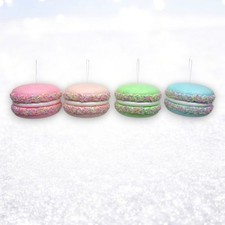Pastel Macaron Ornament Set Of 4 Christmas Decor SHIPS WITHIN 10 DAYS NEW 2025