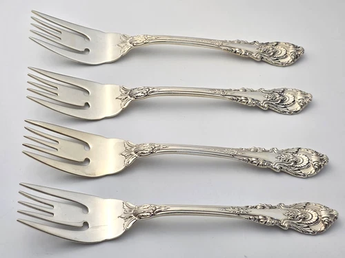 (4) Wallace SIR CHRISTOPHER Sterling Silver Salad Forks - 6 3/8" - NO MONO