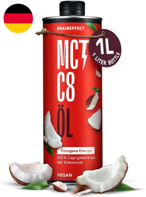 BRAINEFFECT Mct-Öl C8   Reiner Extrakt Aus Kokosöl, Bildet 3X Mehr Ketone Als An