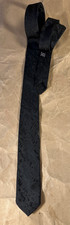 Vntg Skinny Ambiance Napa California Tie 57 x 2 Abstract Black Made in USA