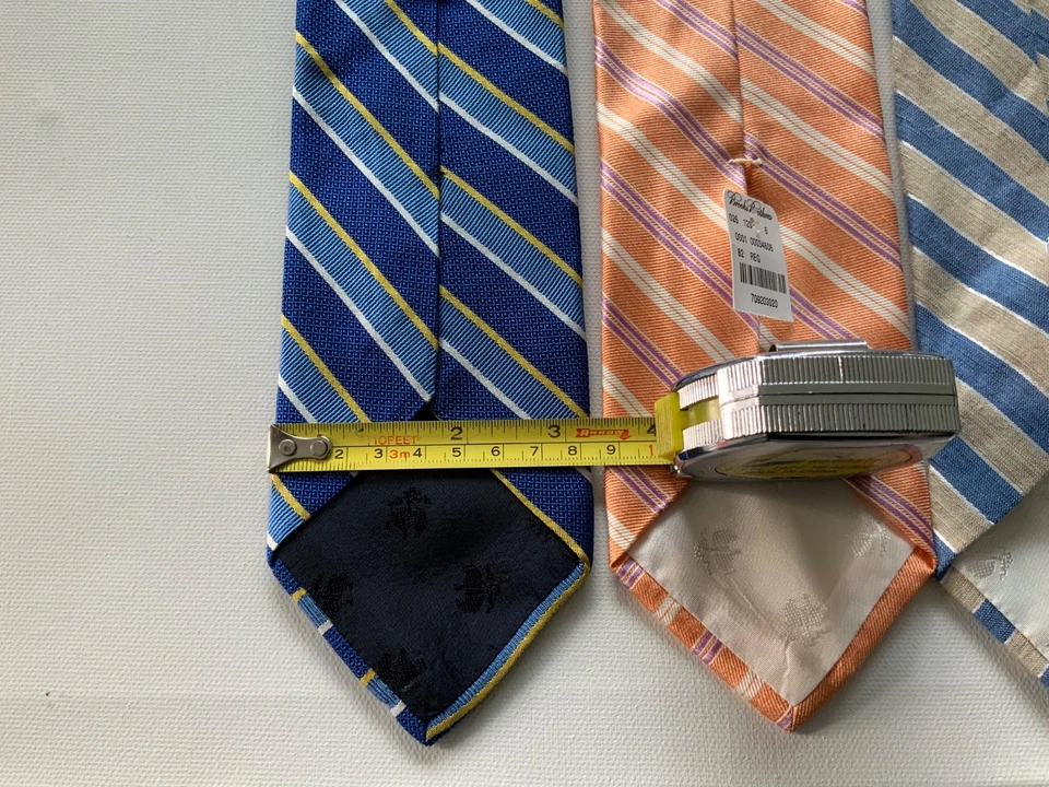 "Corbatas Brooks Brothers para hombre colores pastel 3""-3,25"" de ancho lote de 7 REPP RAYAS EE. UU." Foto 2 de 4