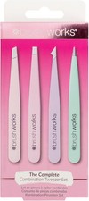 Image of Brushworks HD 4 Piece Combination Tweezer Set - Pastels