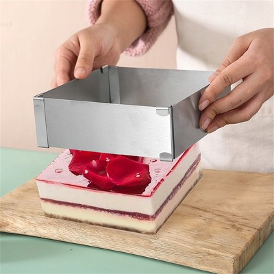 Verstellbare Edelstahl Kuchen Dekorieren Formen für perfekte Desserts
