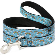 Dog Leash Rainbows Scattered Blue