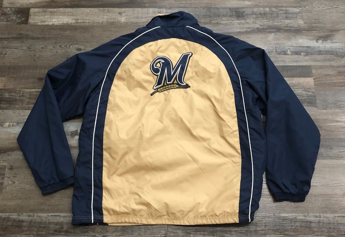 MLB Genuine Merchandise Mens Large Gold & Blue 1/4 Pullover Long