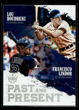 2018 Panini Diamond Kings #PP12 Francisco Lindor / Lou Boudreau Past and Present