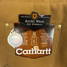 Carhartt Arctic Quilt Lined Bibs Overalls Mens 42x30 R03 BRN Brown USA NOS NWT