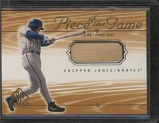 2001 SP Game Bat Edition CHIPPER JONES Bat Relic Piece of the Game Braves BIN35