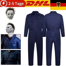 Kinder Cosplay Kostüm Michael Myers Overall Mask Outfit Karneval Party Anzug DE⭐