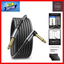 Professional Guitar Cable 2M, Braided Guitar Lead Instrument Cables 1/4 Inch ...