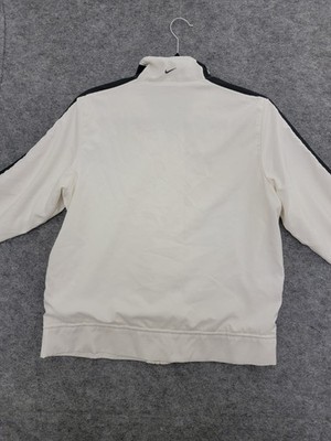 Y2K Nike Track Jacket Mens M Gray Black Full Zip Jacket Vintage