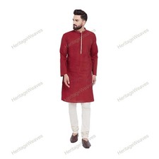 Mens Kurta Kurta New Fancy Kurta Mens Traditional Kurta Color Red