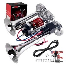 Air Horn for Car/Trucks, 150dB Super Loud Train Horn,with All-in silvery button