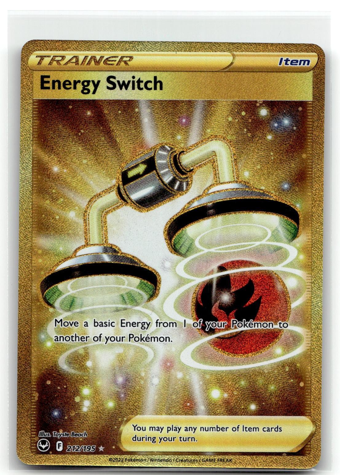 Energy Switch 212/195 Secret Rare Silver Tempest Pokemon NM b4